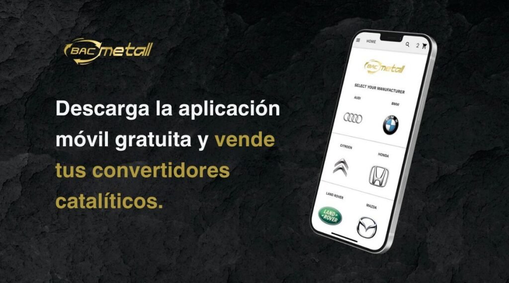 Descarga la aplicación móvil gratuita y vende tus convertidores catalíticos.